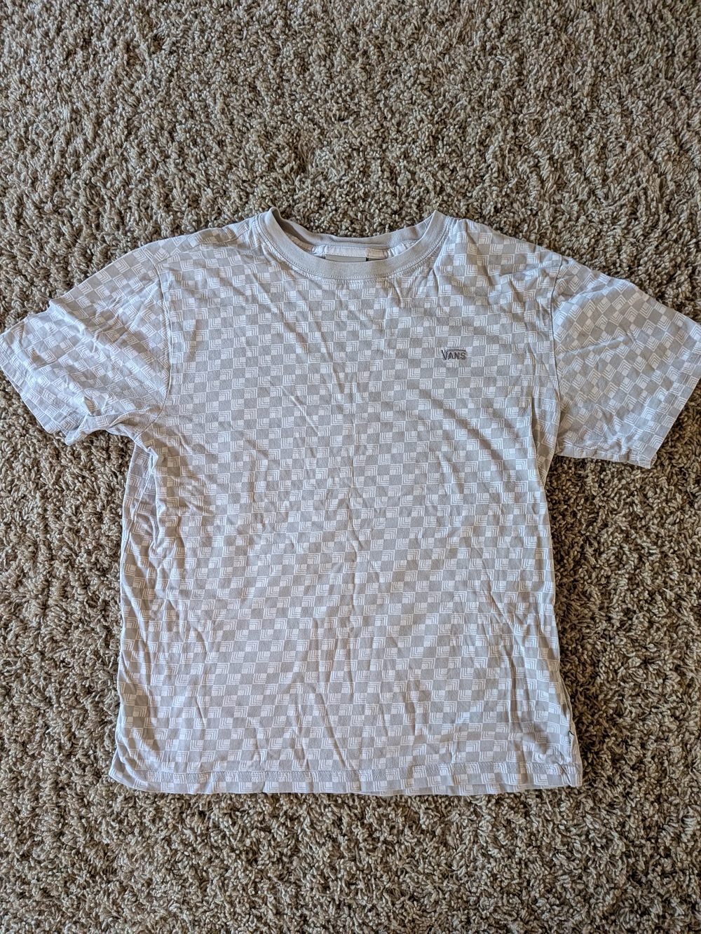 Vans White Checkerboard Short Sleeve Tee